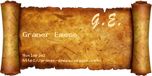Graner Emese névjegykártya